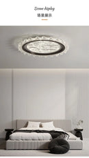 Axyaa Crystal Ceiling Lamp: Energy-Saving Round Light for Bedroom, Study, and Living Room