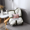 Axyaa Nordic Light Luxury Lamb Wool Flannel Double Layer Thick Quilt Blanket