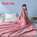 Axyaa Cool Silk Summer Quilt - Single/Double Size, Thin & Airy for Hot Nights