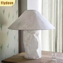 Axyaa Wabi Sabi Style DuPont Paper Art Desk Lamp for Hotel Living Room
