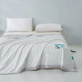 Axyaa Knitted Cool Summer Quilt Machine Washable Air Conditioner Quilt Ice Silk