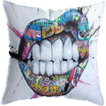 Axyaa Graffiti Street Art Pillow Covers - Home Decoration Lions David Lips Cover