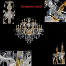 Axyaa Luxury Crystal Chandelier: Modern 6-24 Arm LED Lighting for Living Room and Bedroom