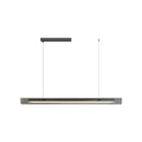 Axyaa Modern Black Linear Glass Chandelier for Dining Room and Kitchen Island