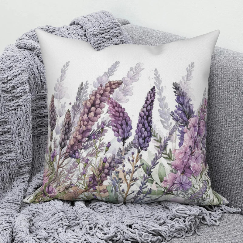 Axyaa Rose Flower Print Square Cushion Cover Pillowcase
