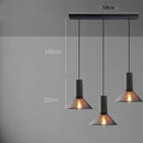Axyaa Industrial Pendant Light Cement Metal Shade LED Hanging Lamp