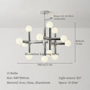 Axyaa Glass Hanging Lamps, LED Chandelier for Living Room, Bedroom, Shop & Bar