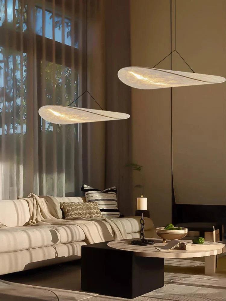 Axyaa Wabi Sabi Silk Chandelier: LED Nordic Minimalist Loft Pendant Light