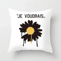 Nordic Daisy Print Pillow Cover by Axyaa - Modern Floral Cushion for Living Room