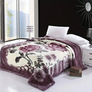 Axyaa Vintage Floral Fleece Throw Blanket for Couch & Bed, All-Season Warmth