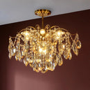 Axyaa Retro Crystal Chandelier: Luxury French Lighting for Bedroom, Dining Room & Living Room