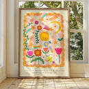 Axyaa Sunflower Market Canvas Print for Modern Living Room Nursery & Home Decor