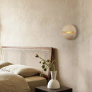 Axyaa Eggshell Stone Ball LED Wall Lamp – Pull Chain Switch, Stair Light
