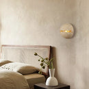 Axyaa Eggshell Stone Ball LED Wall Lamp with Pull Chain Switch