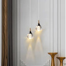 Axyaa Teardrop Crystal Pendant Light for Kitchen & Bedroom - Mini Pendant Lighting