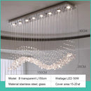 Axyaa Nordic Green Stone Glass LED Pendant Chandeliers for Dining Room