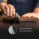 Axya Rolling Knife Sharpener with Magnetic Holder & Diamond Sharpening Stone - 15/20 Degrees Angle