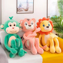 Axyaa Long Legged Animal Plush Toy Pillow - Lion Monkey Leg Doll Clip - Birthday Gift