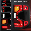 Axyaa Ford Ranger 2023 LED Tail Lamps: Driving, Reversing, Brake, Rear Fog, Turn Signal