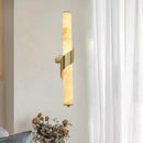 Art Deco Marble Wall Lamp Dimmable LED Sconce for Indoor Lighting by Axyaa