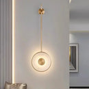 Axyaa Modern LED Wall Lamp Gold Black Bracket Light for Living Room & Restaurant