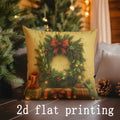 Axyaa Christmas Printed Pillow Covers for Sofa, Bedroom, and Car
