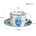 Axyaa Gold-plated Face Animal Ceramic Coffee Cup | Fine Bone Teacup | Home Decor & Gift