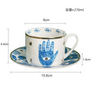 Axyaa Gold-plated Face Animal Ceramic Coffee Cup | Fine Bone Teacup | Home Decor & Gift