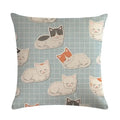 Nordic Cartoon Animal Print Linen Pillowcase for Axyaa Brand