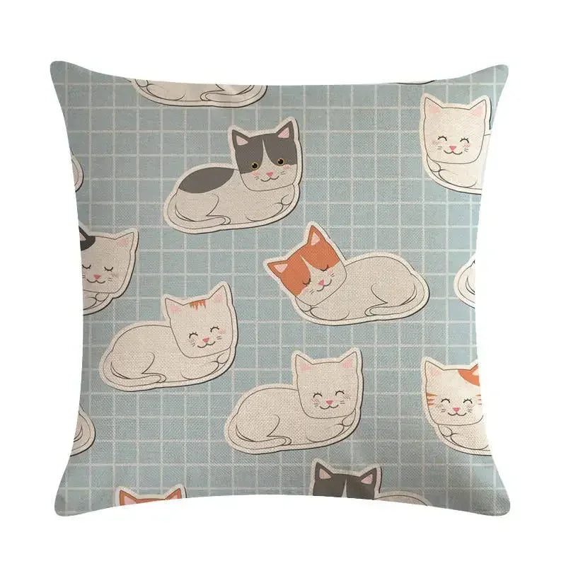 Nordic Cartoon Animal Print Linen Pillowcase for Axyaa Brand