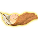 Axyaa Feather LED Wall Clock - Luxury Art Decor for Living Room - Silent, Large & Stylish