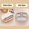 Axyaa Stainless Steel Bento Box with Compartments & Microwave Safe - Lunch Picnic Container
