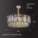 Luxury Clear Gray Crystal Ceiling Pendant Lamp by Axyaa