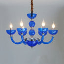 Axyaa Blue Ambience Glass Chandelier for Hotel, KTV & Bedroom