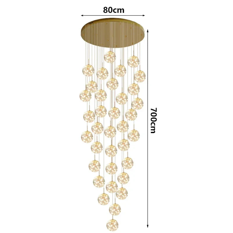 Axyaa Nordic Stair Chandelier Pendant Lights for Living, Bedroom, and Dining Room