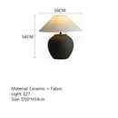 Axyaa Nordic Ceramic Fabric Table Lamp Retro Design for Home Decor