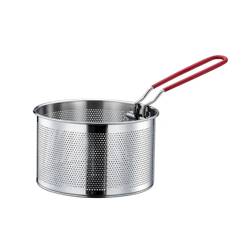 Axyaa Stainless Steel Fry Basket Strainer Spoon for Cooking French Fries