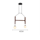 Axyaa Retro Nordic Walnut Pendent Lamp for Living Room and Bar Counter