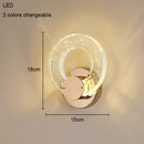 Axyaa Crystal Wall Lamp: Modern Luxury Circle Design for Bedroom, Living Room, Aisle - LED Lighting