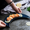 Axyaa Ceramic Moon Plate Sushi Dishes Set