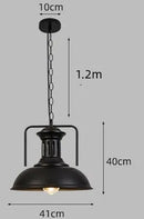 Axyaa Metal Pendant Light Industrial E27 Nordic Style for Kitchen Bar Dining Room
