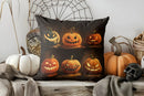 Axyaa Moonlit Woods & Pumpkins Pattern Cushion Cover for Sofa, Bedroom, Car