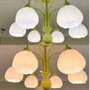 Axyaa Pumpkin Glass Chandelier for Home Decor in Living Room, Bedroom, Dining Room
