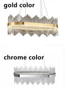 Axyaa Crystal Chandelier Pendant Light Modern Luxury Dining Room Hall Lamp