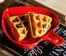 Axyaa Breakfast Baking Oven Ceramic Heart-Shaped Tray with Handle for Meals