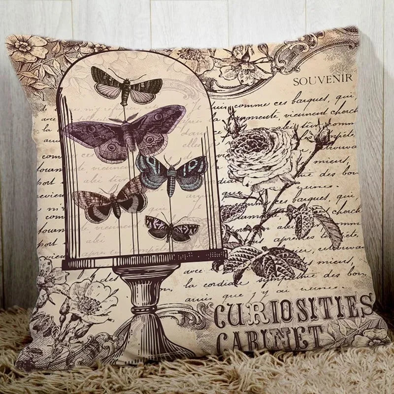 Axyaa Butterfly Printed Couch Cushion Cover 45x45cm Home Decor Pillowcase