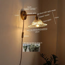 Axyaa Glass Wall Sconce Light Fixtures Copper Nordic Bedside Lamp
