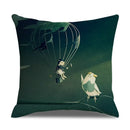 Axyaa Landscape Linen Pillowcase - Home Sofa Office Decoration - 45*45cm