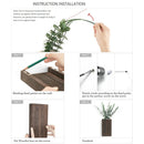 Axyaa Wood Wall Planter Vase with Artificial Eucalyptus Farmhouse Hanging Planter
