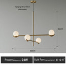 Axyaa Modern Glass Ball LED Ceiling Chandelier for Home Lighting